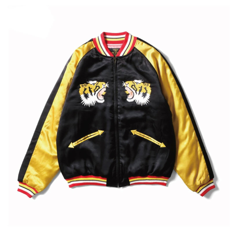 HOUSTON（ヒューストン） スカジャン タイガーヘッド 虎 レーヨン