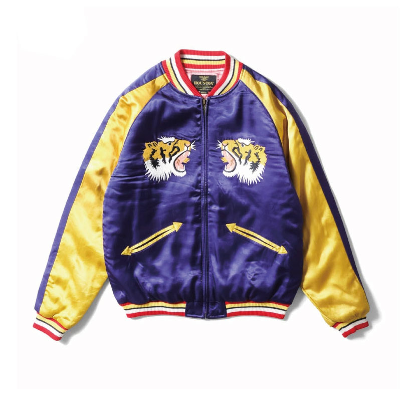 HOUSTON（ヒューストン） スカジャン タイガーヘッド 虎 レーヨン
