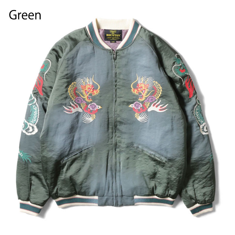 HOUSTON（ヒューストン） スカジャン マップ地図柄 ヴィンテージ加工