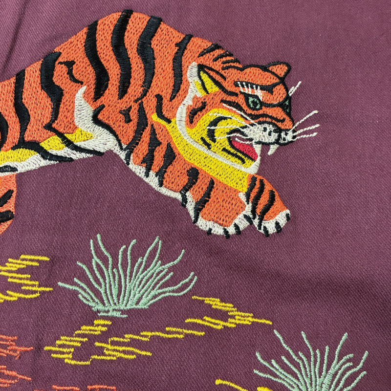 HOUSTON（ヒューストン） ベトジャン ベトナムジャケット 虎 トラ 刺繍