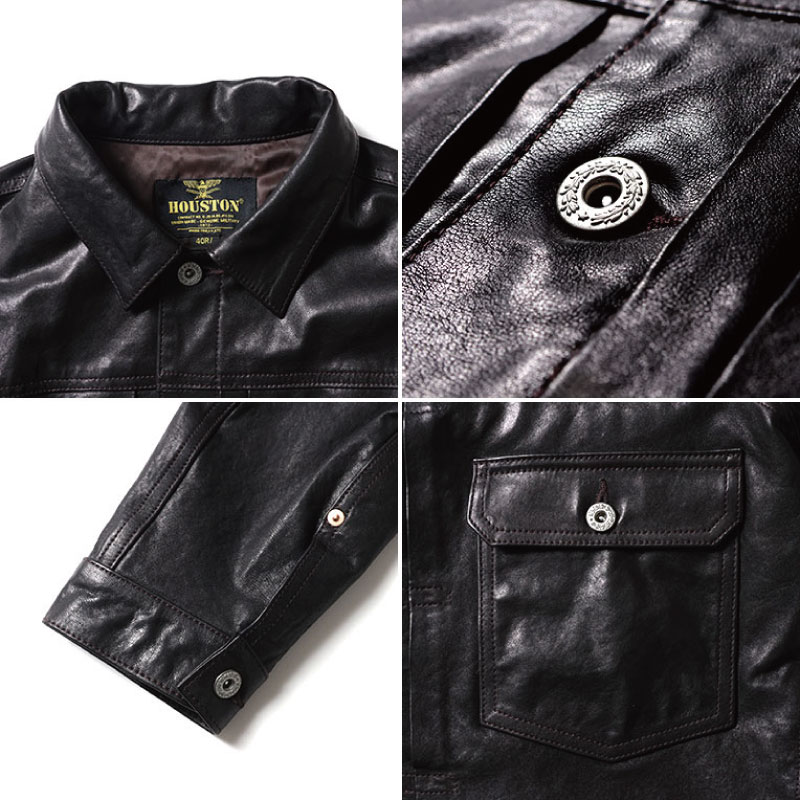HOUSTON（ヒューストン） レザートラッカージャケット レザートラック