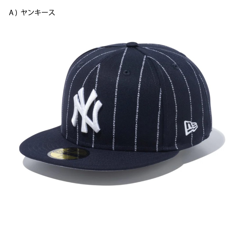 ニューエラ 59FIFTY キャップ グレーアンダーバイザー NEWERA 5950 Text Stripe | NEW ERA | 01
