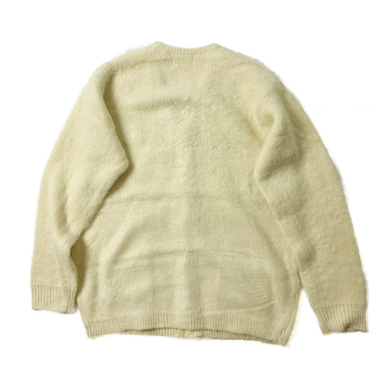 ニットカーディガン モヘアタッチ モヘア調 ブラック 黒 無地