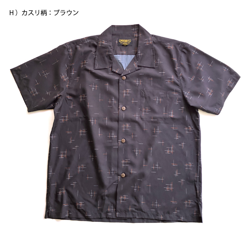 【UNIVERD72】ALOHA SHIRT（ARGYLE） UNIVERD72 / ユニバード72 41235 POLYESTER ALOHA SHIRT (ARGYLE