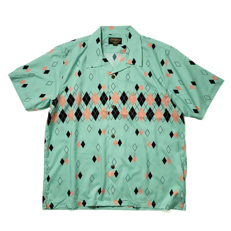 アロハシャツ オープンカラーシャツ 半袖 ARGYLE アーガイルチェック柄