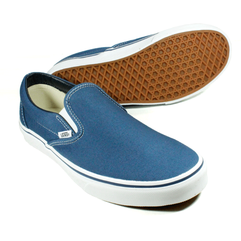 犬*丸様 バンズ スリッポン 90s後期復刻 JP企画 スニーカー ネイビー vans-slipon-navy4.gif