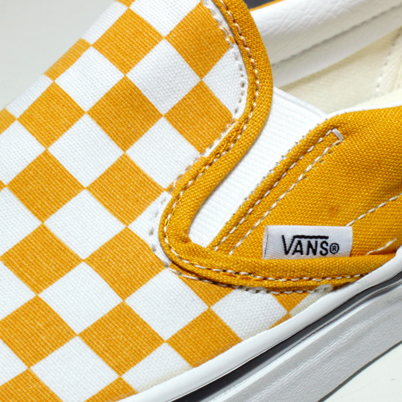 VANS バンズ レディース スリッポン USA企画 イエローチェック 