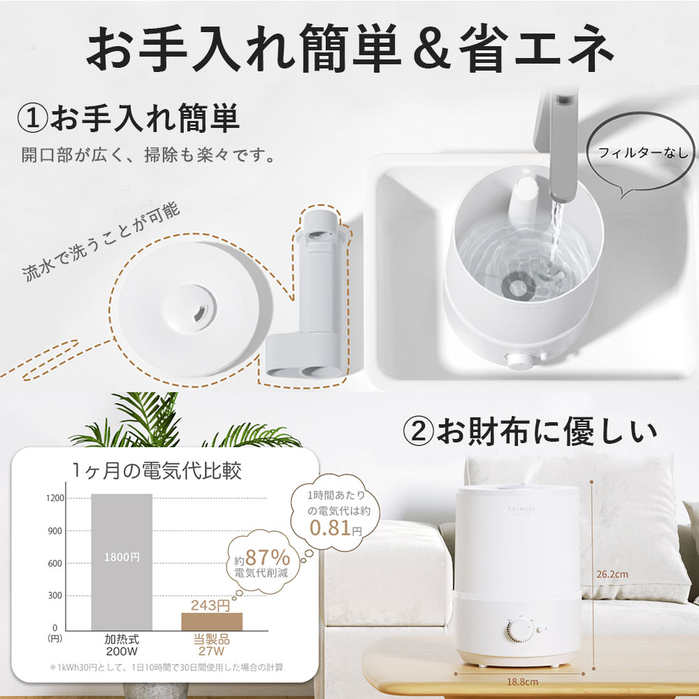超音波加湿器