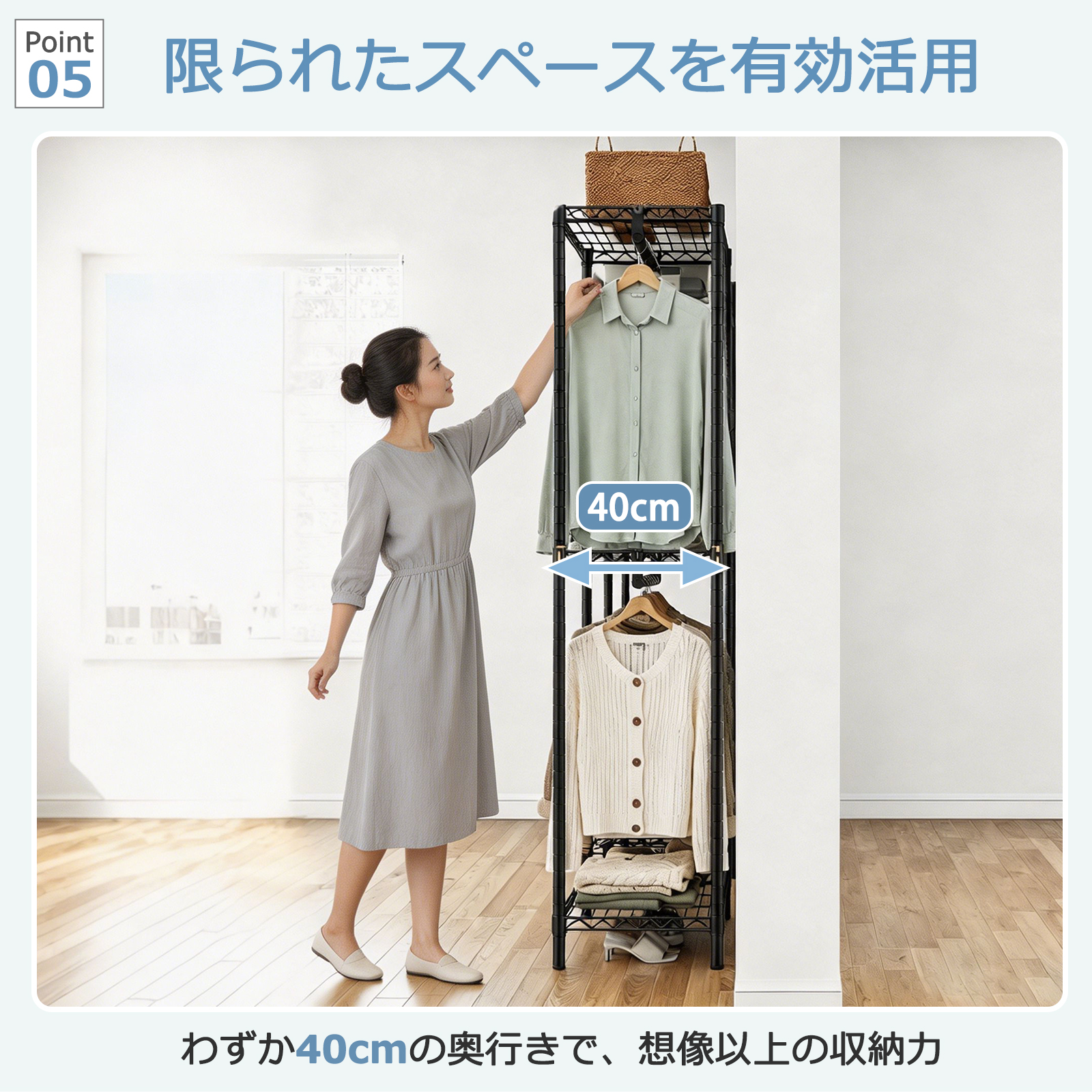 大型　業務用　ハンガーラック　2段　スチールラック ハンガーラック 頑丈 大容量 耐荷重320kg 2段 スチールラック 可動棚