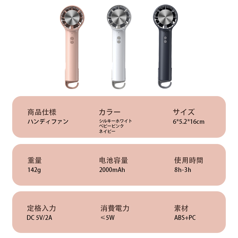 ハンディファン 冷却プレート付き 