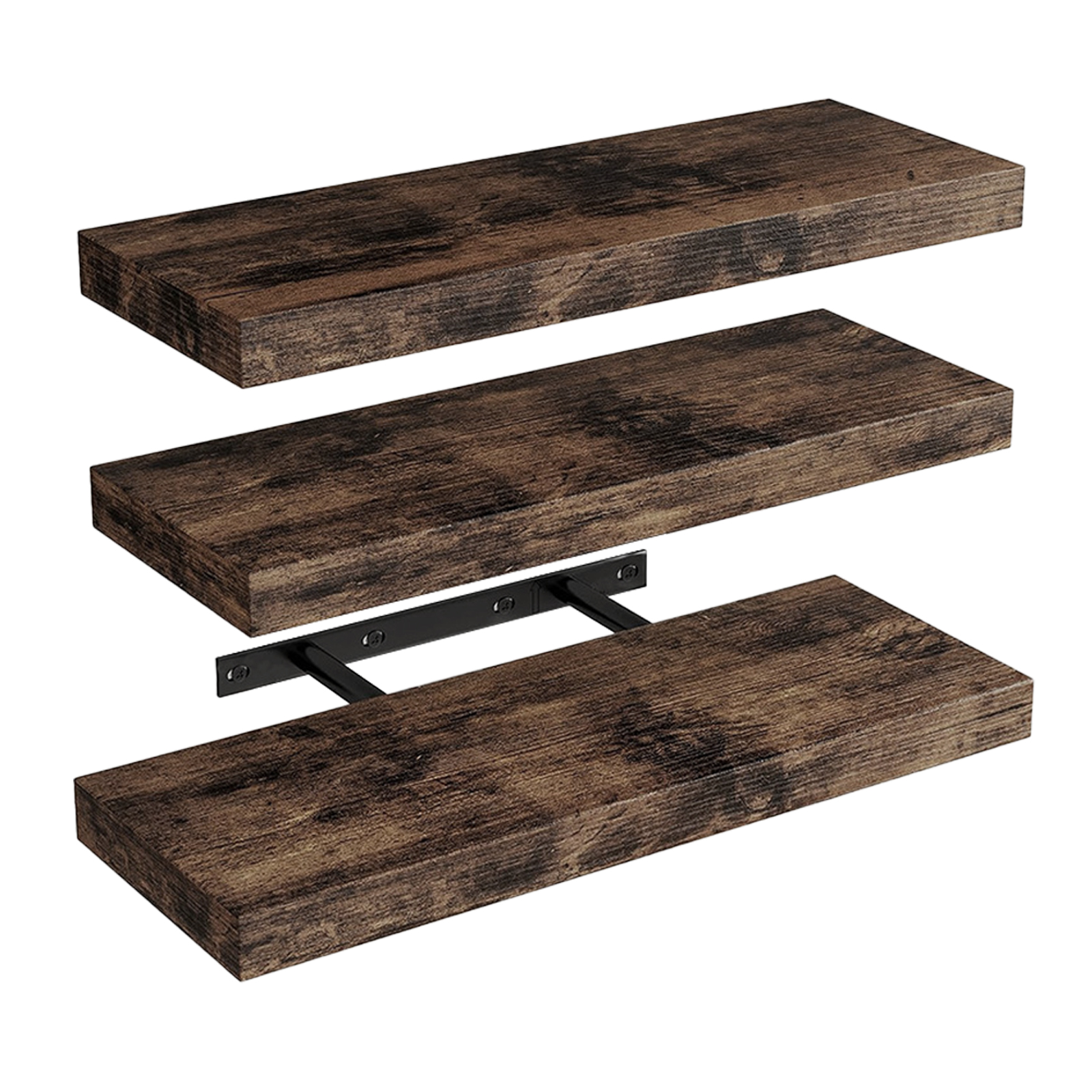 ウォールシェルフ おしゃれ 木製 ラック 3枚セット 壁掛け 落下防止