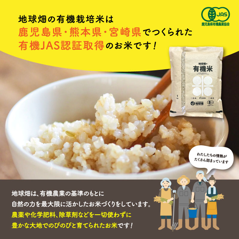 1月中旬発送】有機五分米 20kg 新米 令和6年産 ヒノヒカリ 鹿児島県 宮崎県 熊本県 有機米 有機栽培 有機JAS 五分精米 5分 20キロ  2024年産 : okome-gobumai-20kg : 地球畑 - 通販 - Yahoo!ショッピング