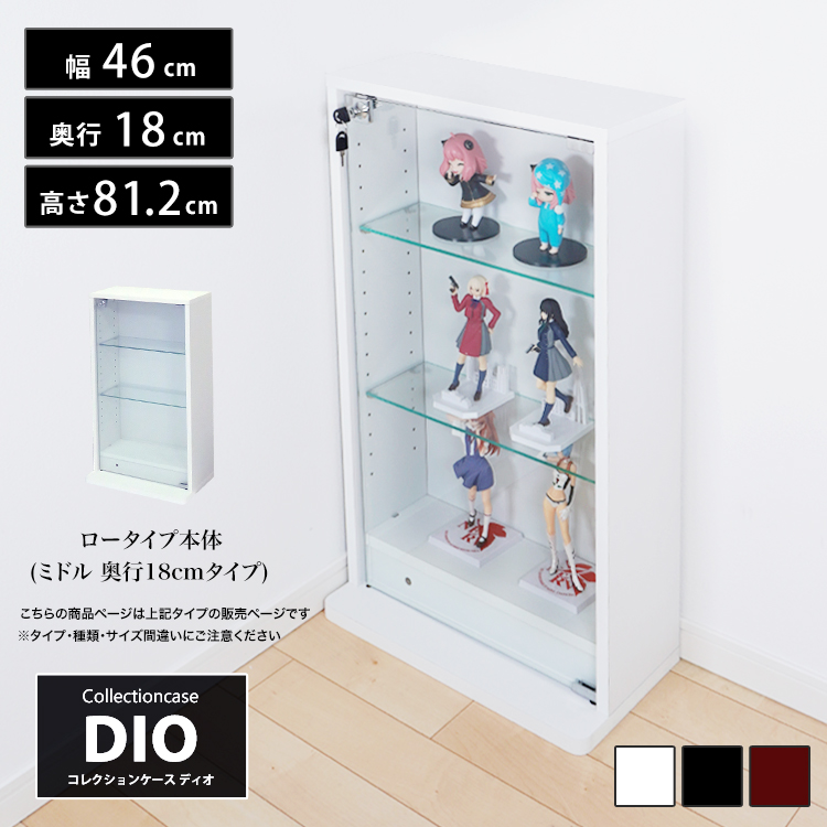地球家具 コレクションラック DIO ディオ 幅46cm 本体 ミドル ロー
