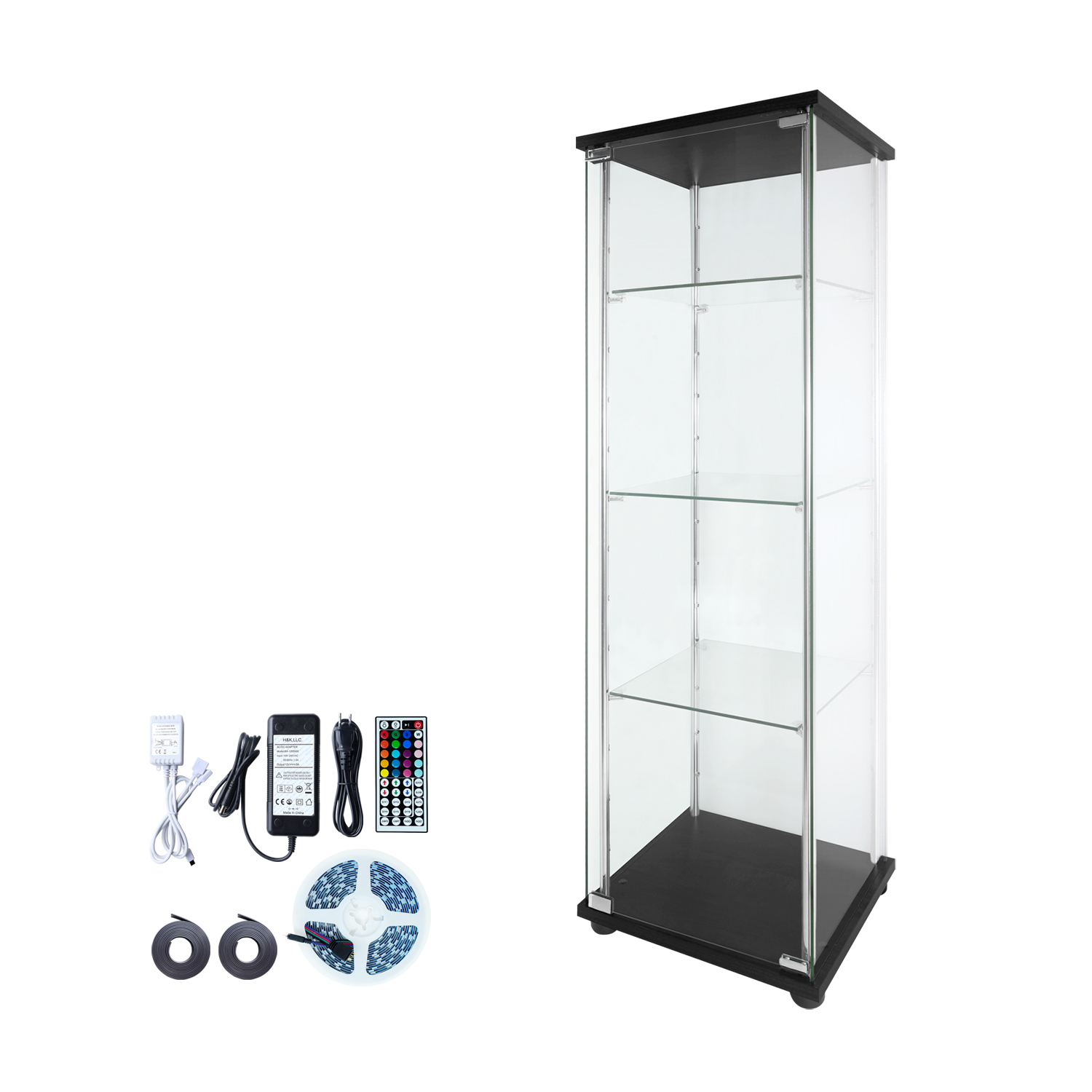 地球家具 ガラスコレクションケース MISTA ミスタ 本体 LEDユニット