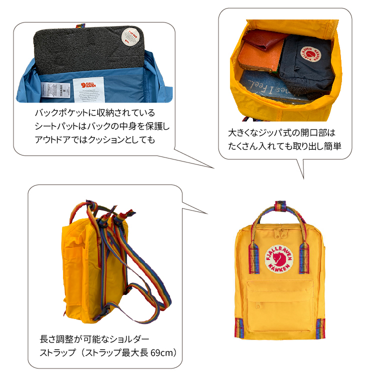 Fjallraven Kanken フェールラーベン FJALLRAVEN Rainbow Mini F23621