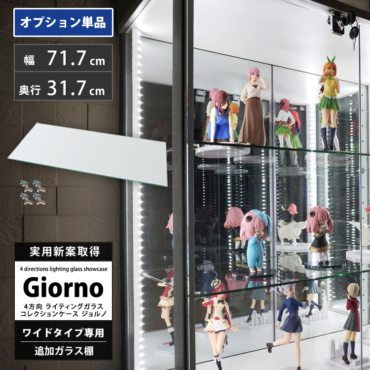 地球家具 [オプション] ライティングガラスコレクションケース