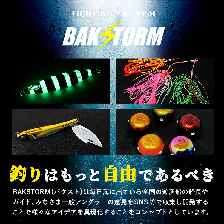 リーフスローフォール タイプC 単品 メタルジグ 80g ルアー ジギング ジグ  カンパチ ハタ クエ 根魚 カサゴ 釣具 BAKSTORM バクスト｜chikyukagu｜02