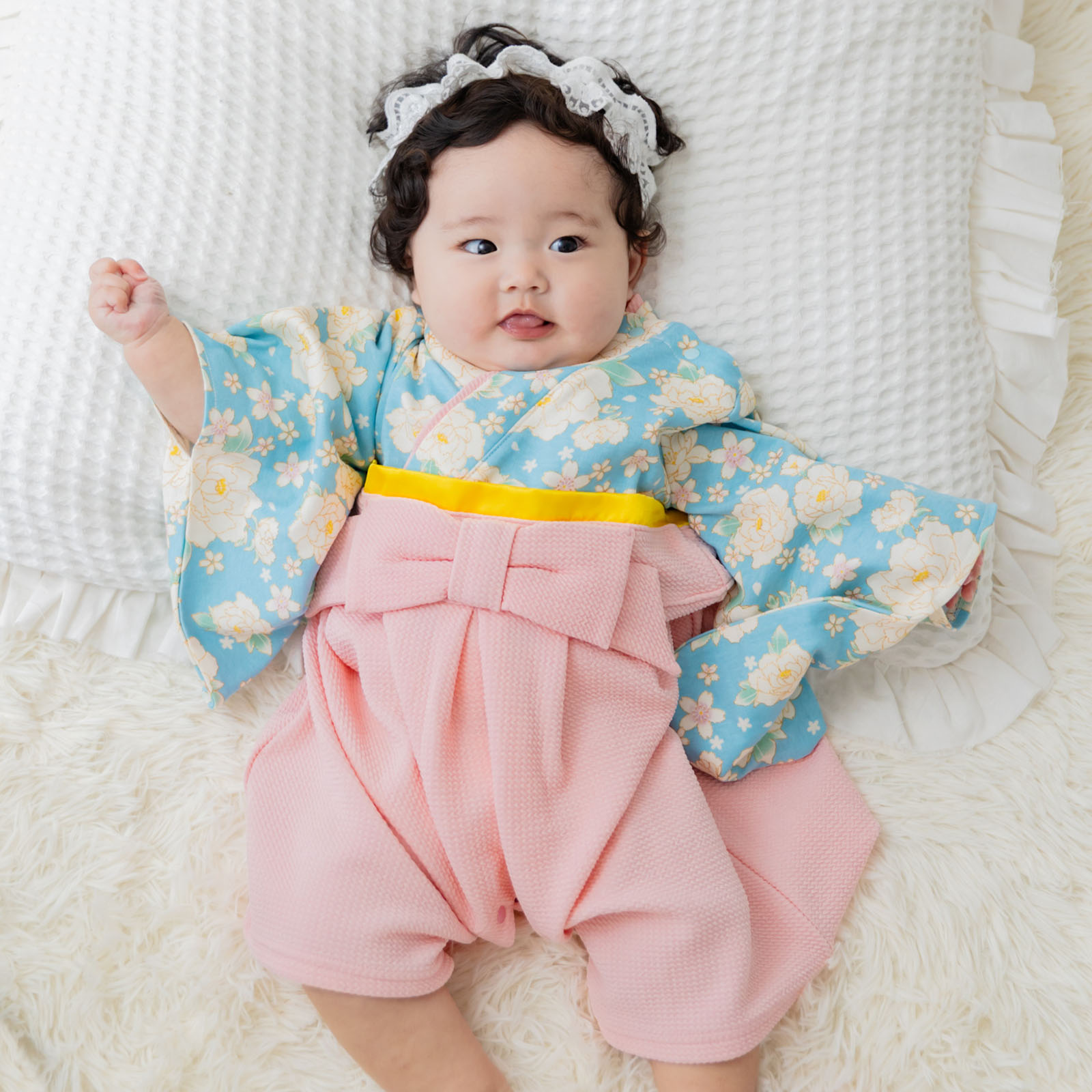 袴 ロンパース カバーオール ベビー服 赤ちゃん 新生児 女の子 ひなまつり ひな祭り 初節句 衣装 お食い初め お宮参り 七五三 和服 60 70 80 | chil2 | 05