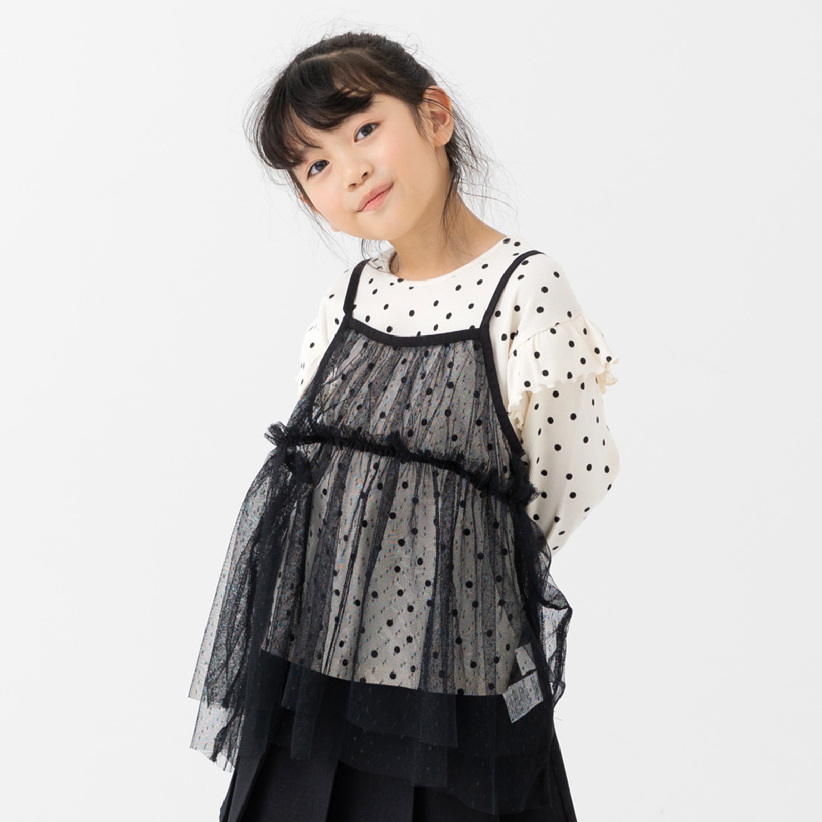 chil2 キッズ ビスチェ チュール 子供服 布帛 子供服 女の子 トップス