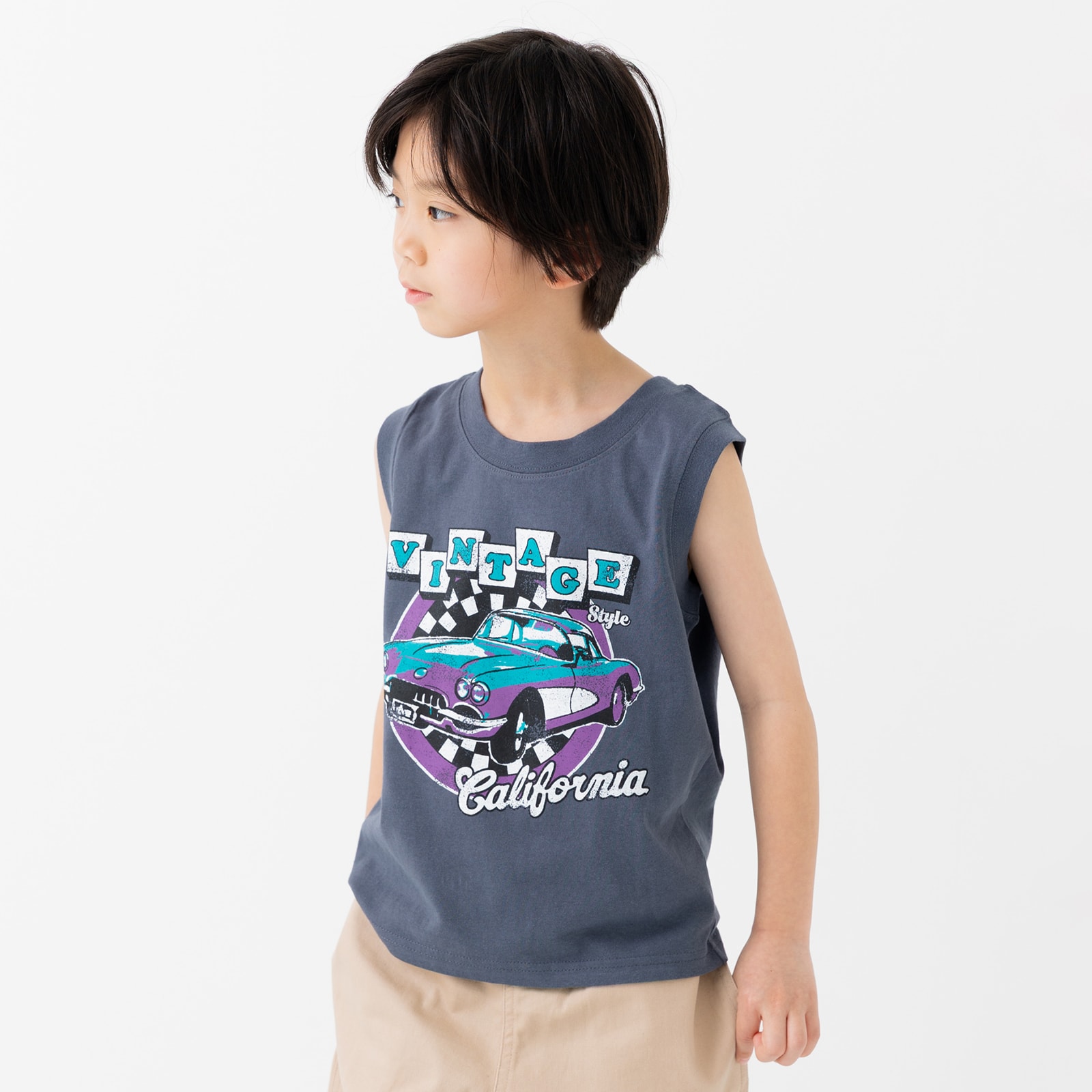 ネコポス送料無料 キッズ タンクトップ ノースリーブ ベビー服 子供服 インナー プリント 男の子 綿100％ chil2 夏 80 90 100 110 120 130 140cm [M便 1/2] | chil2 | 06