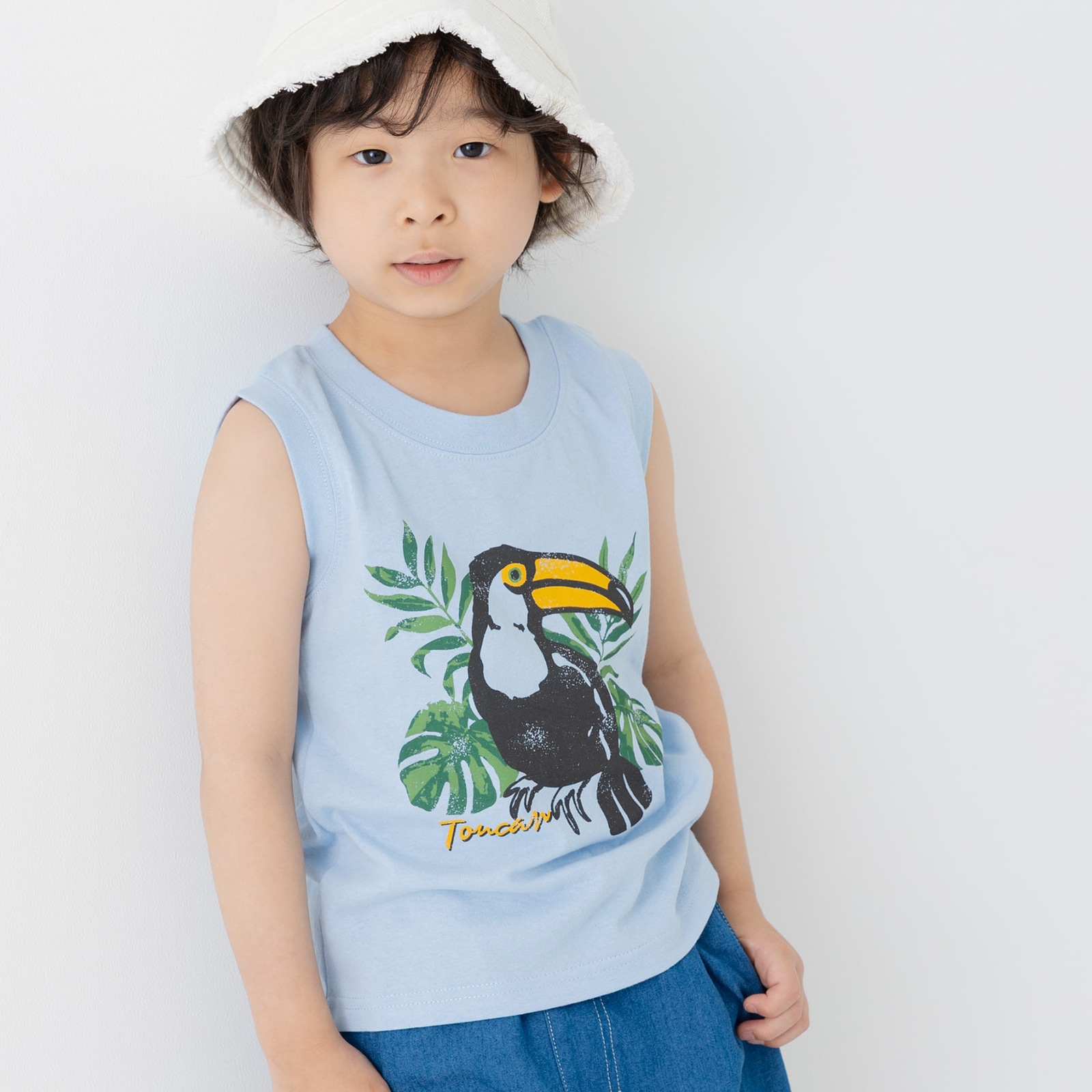 ネコポス送料無料 キッズ タンクトップ ノースリーブ ベビー服 子供服 インナー プリント 男の子 綿100％ chil2 夏 80 90 100 110 120 130 140cm [M便 1/2] | chil2 | 08