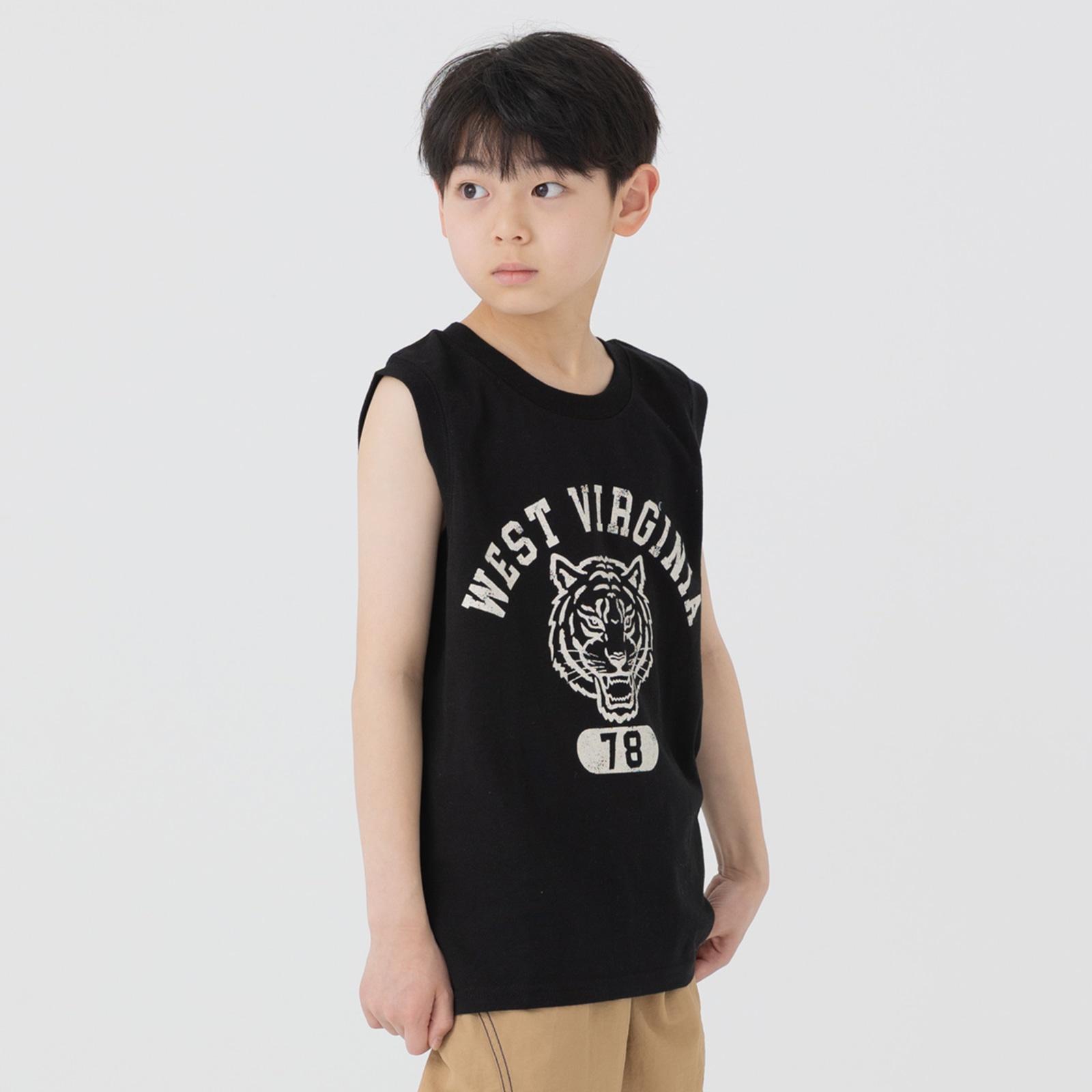 ネコポス送料無料 キッズ タンクトップ ノースリーブ ベビー服 子供服 インナー プリント 男の子 綿100％ chil2 夏 80 90 100 110 120 130 140cm [M便 1/2] | chil2 | 09
