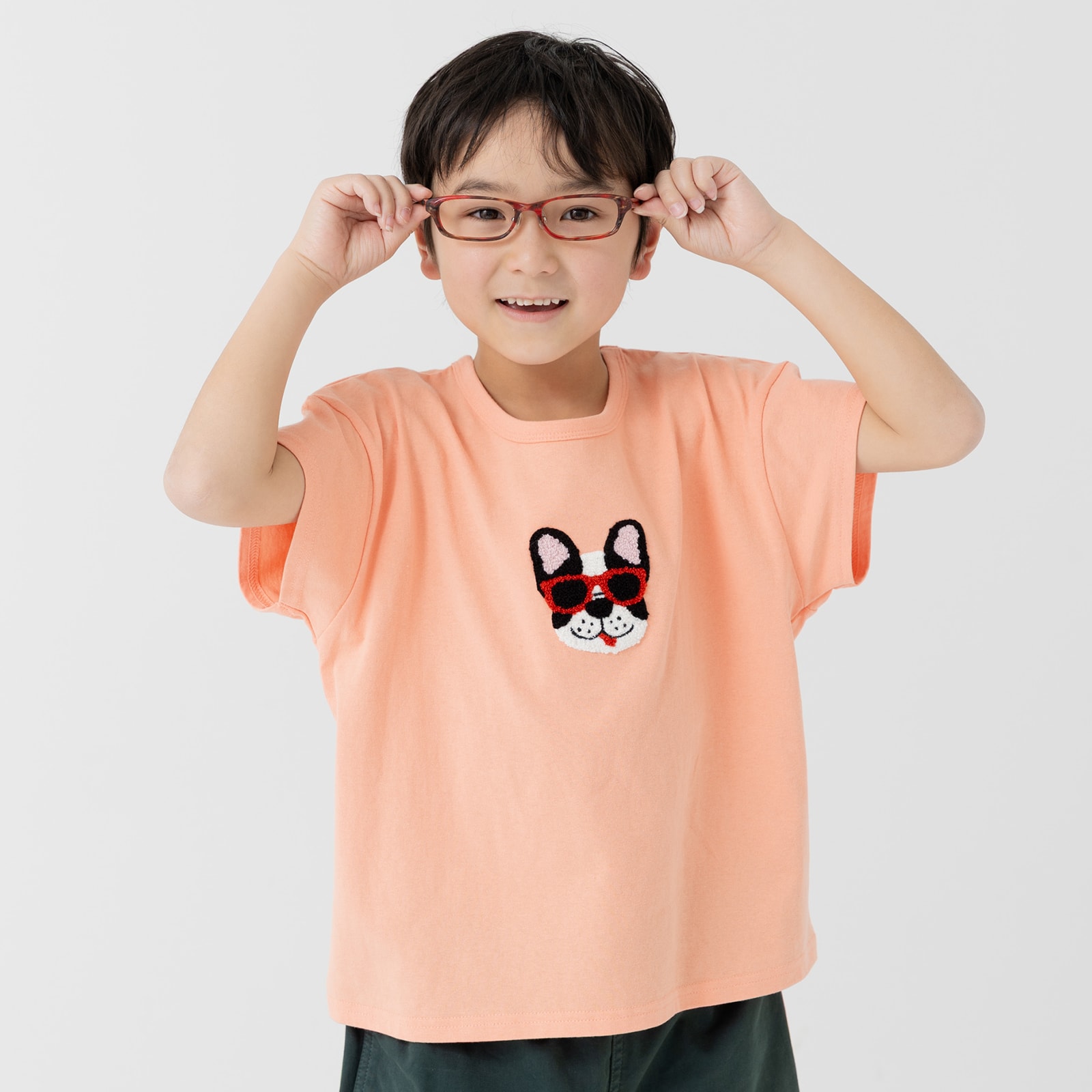ネコポス送料無料 キッズ 半袖 Tシャツ ベビー服 子供服 サガラ刺繍 男の子 女の子 綿100％ 柄バリ chil2 25夏 80 90 100 110 120 130 140cm [M便 1/2] | chil2 | 08