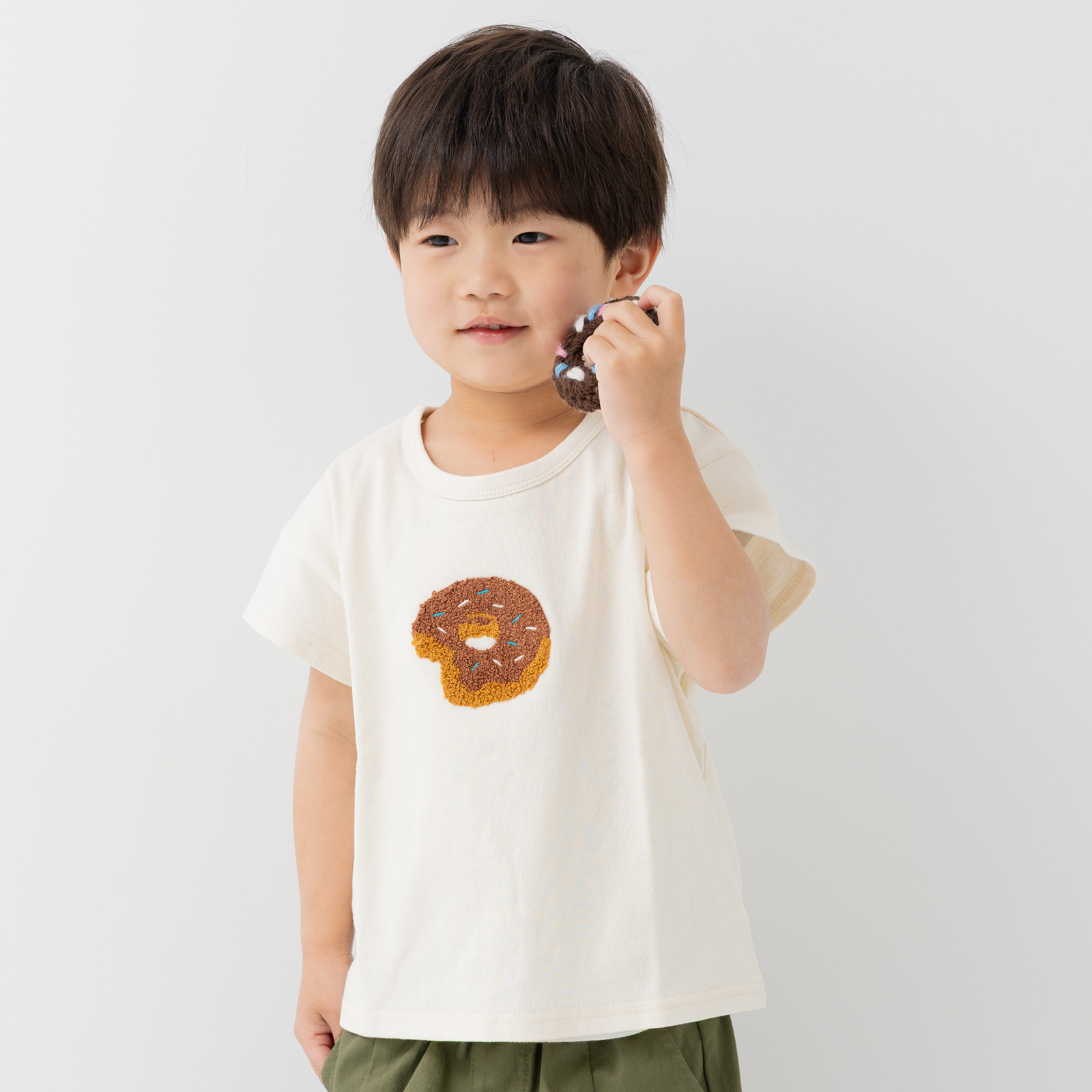 ネコポス送料無料 キッズ 半袖 Tシャツ ベビー服 子供服 サガラ刺繍 男の子 女の子 綿100％ 柄バリ chil2 25夏 80 90 100 110 120 130 140cm [M便 1/2] | chil2 | 10