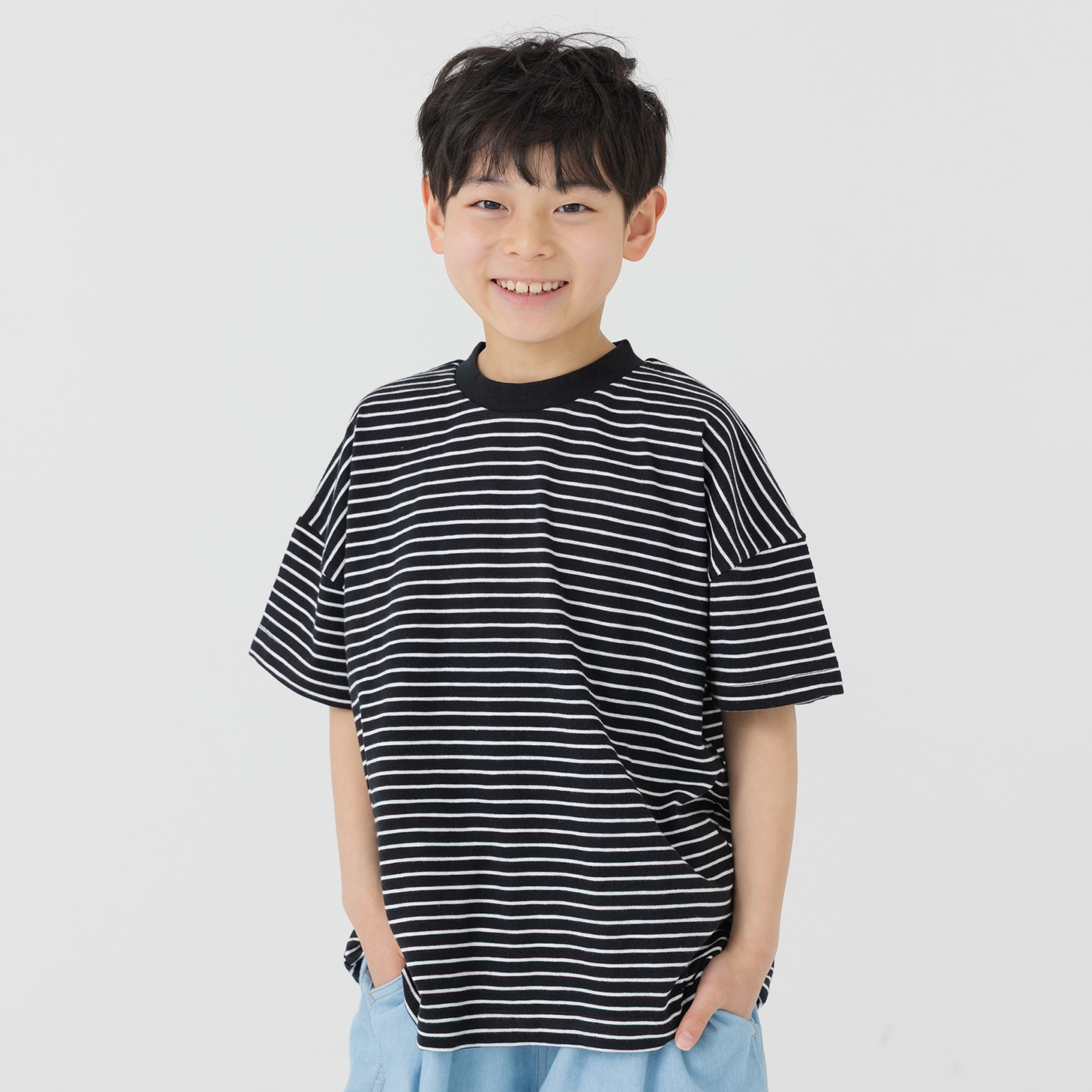 chil2 ネコポス送料無料 キッズ 半袖 Tシャツ ボーダー ベビー服 子供
