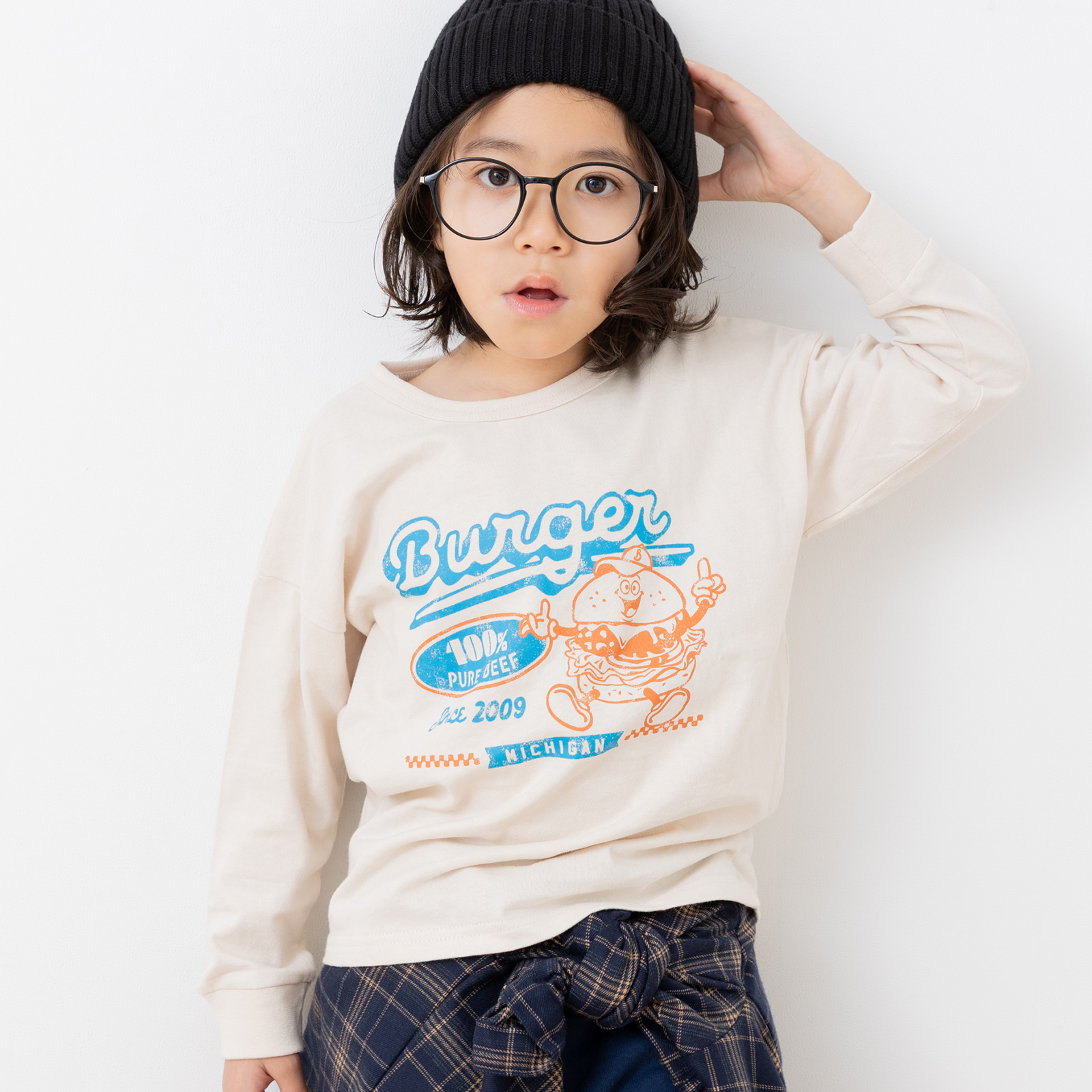 chil2 ネコポス送料無料 在庫処分 キッズ 長袖 Tシャツ ロンT ベビー服 