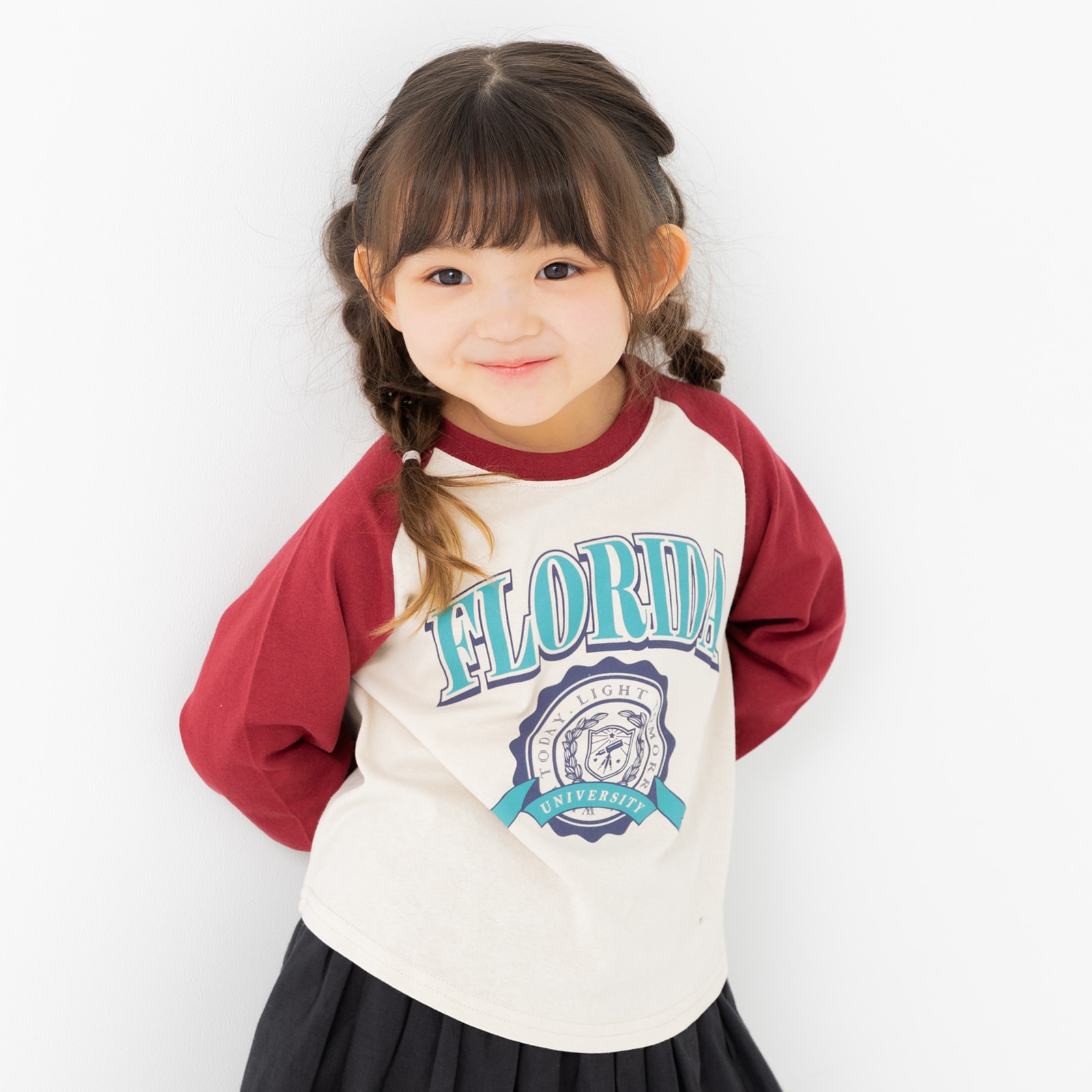 ゆうパケ送料無料 キッズ 長袖 Tシャツ カットソー ロンT ラグラン ベビー服 子供服 男の子 女...