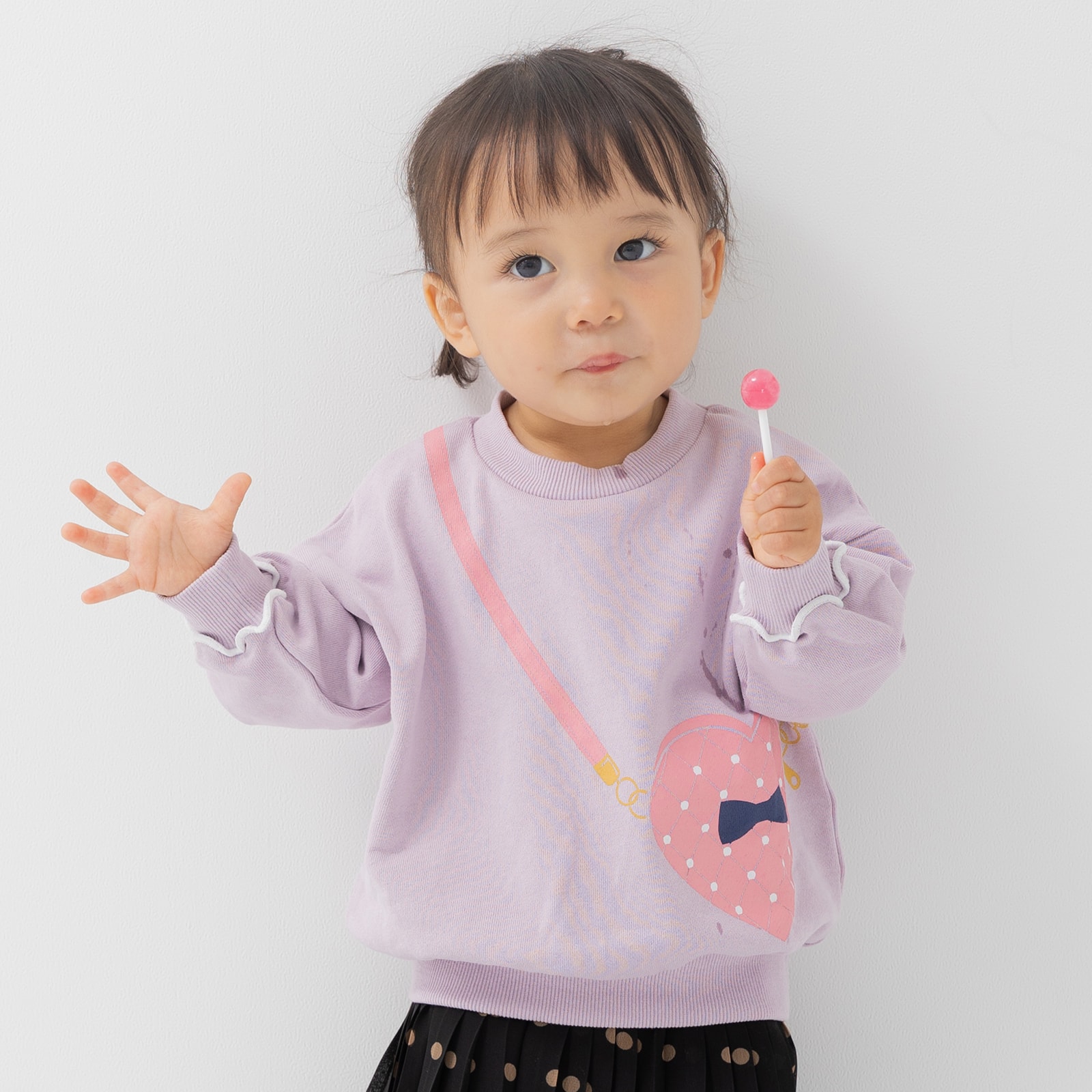 ゆうパケ送料無料 キッズ トレーナー ベビー服 子供服 女の子 スウェット 裏毛 綿100% トップ...