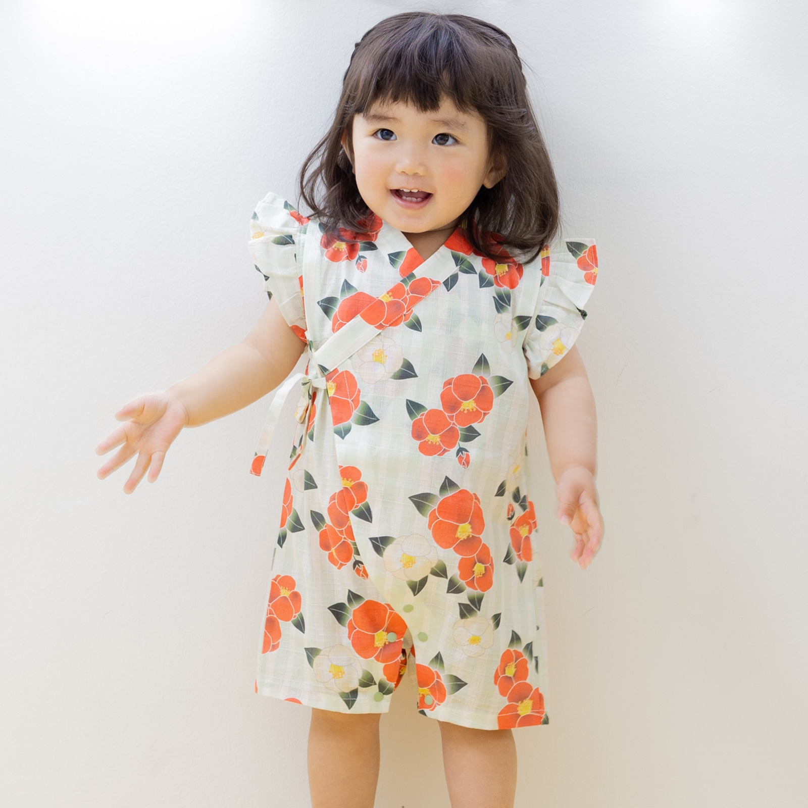 chil2 甚平 カバーオール ロンパース ベビー 子供服 浴衣 女の子