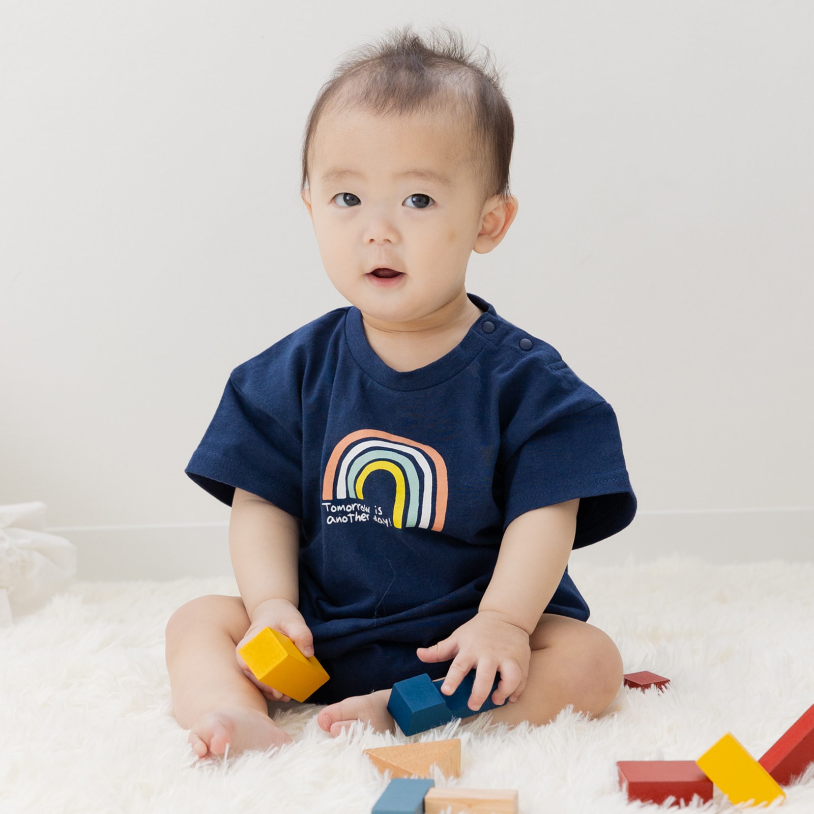 ネコポス送料無料 半袖 ロンパース カバーオール 新生児 赤ちゃん ベビー 子供服 男の子 女の子 左肩開き 綿100％ 夏 [M便 1/1] | chil2 | 03