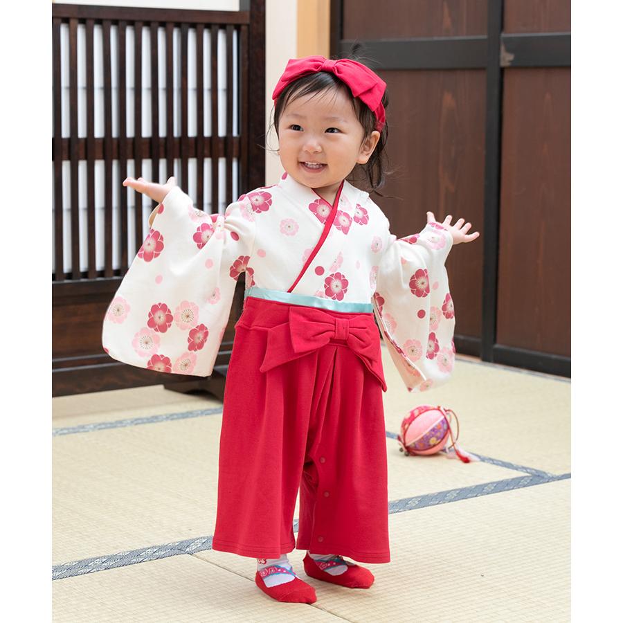 chil2 袴 ロンパース カバーオール ベビー服 赤ちゃん 新生児 女の子