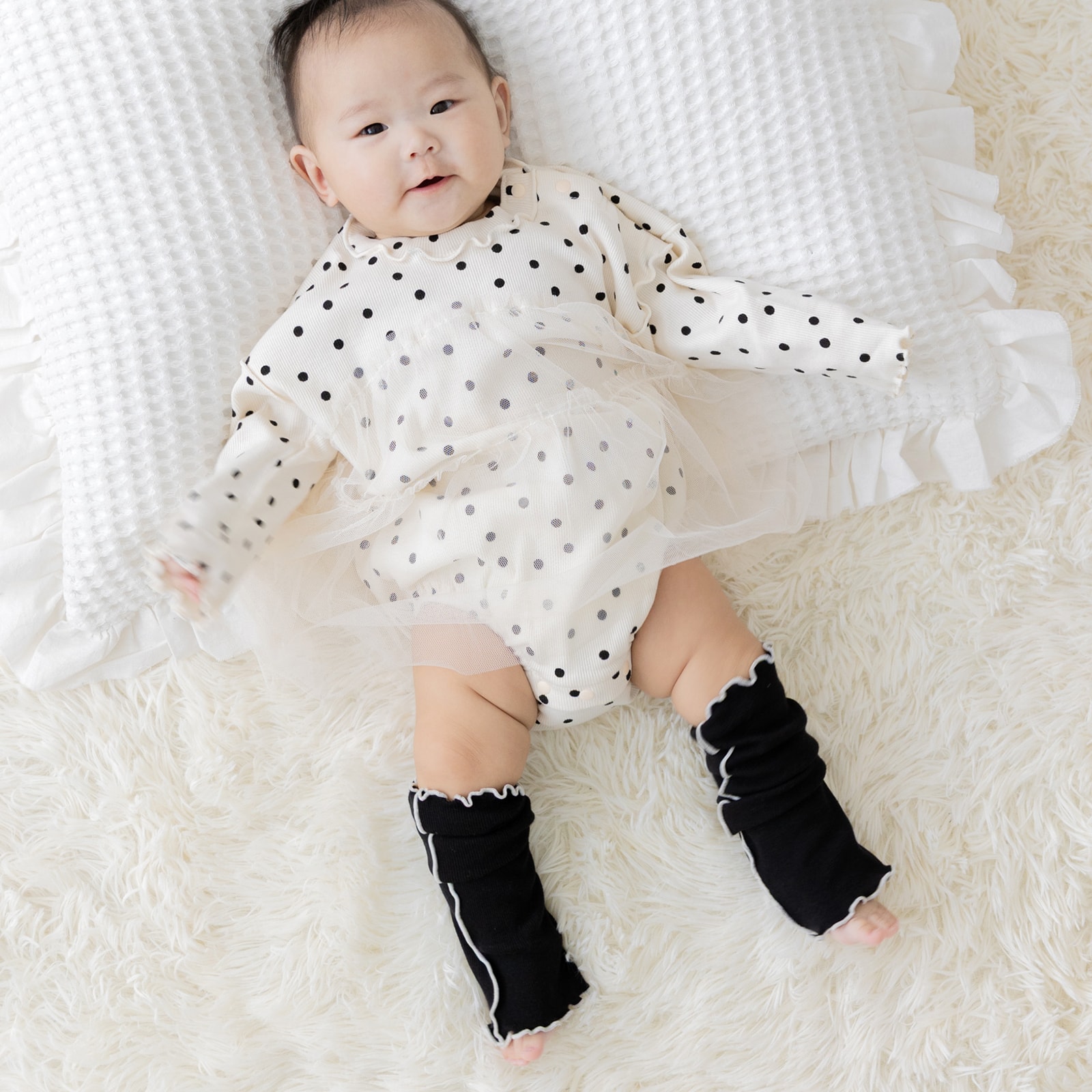 chil2 レッグウォーマー ベビー 子供 女の子 ベビー リブ ストレッチ