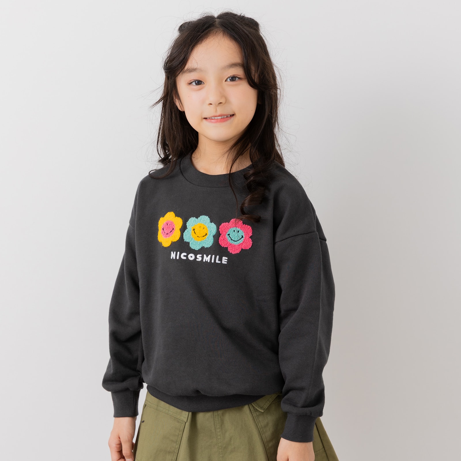 chil2 ネコポス送料無料 キッズ トレーナー スマイリー ベビー服 子供