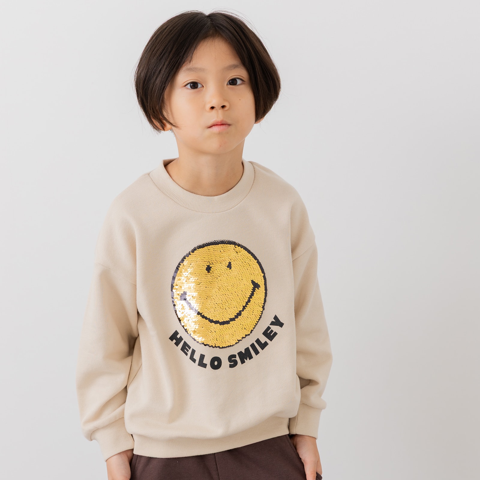 chil2 ネコポス送料無料 キッズ トレーナー スマイリー ベビー服 子供