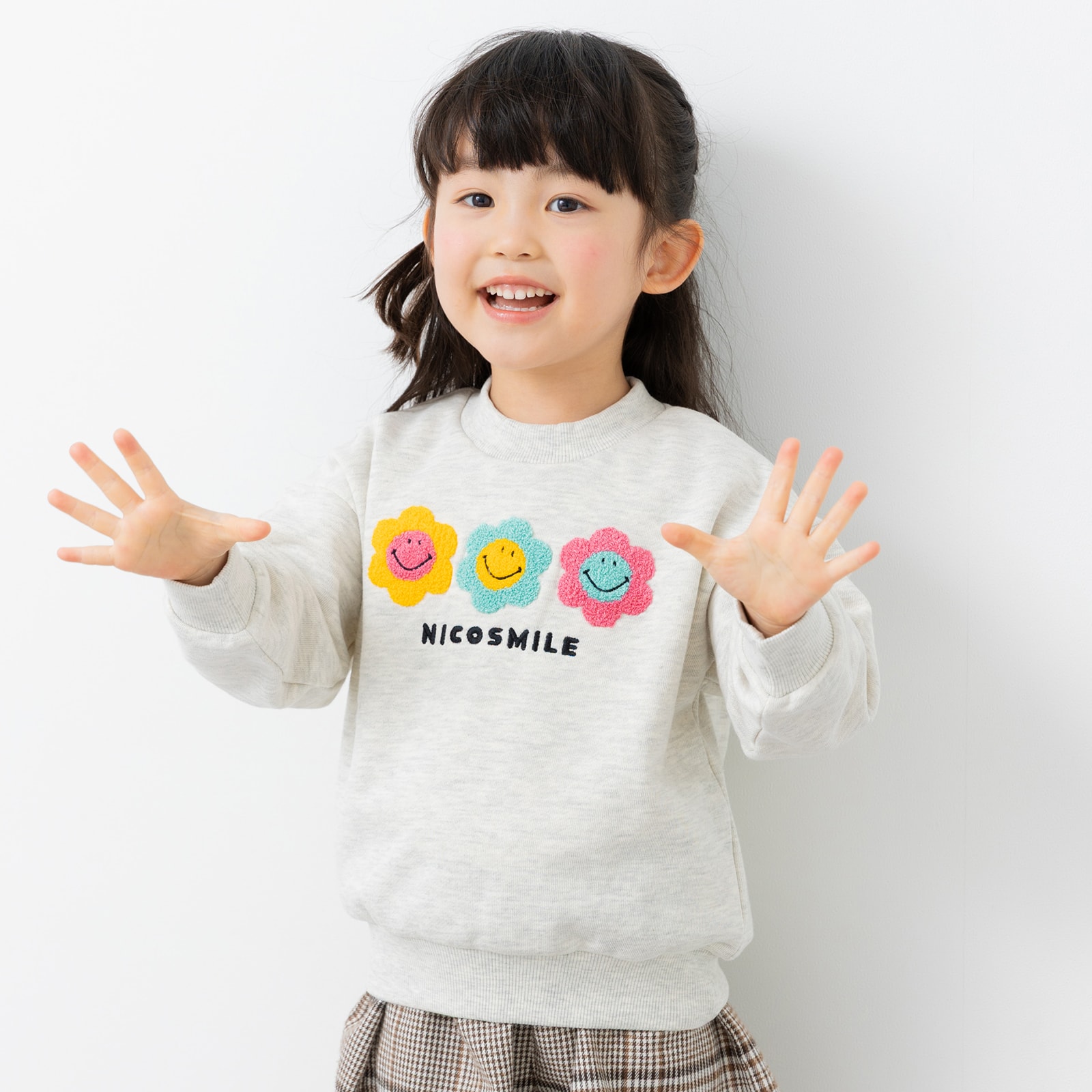 chil2 ネコポス送料無料 キッズ トレーナー スマイリー ベビー服 子供