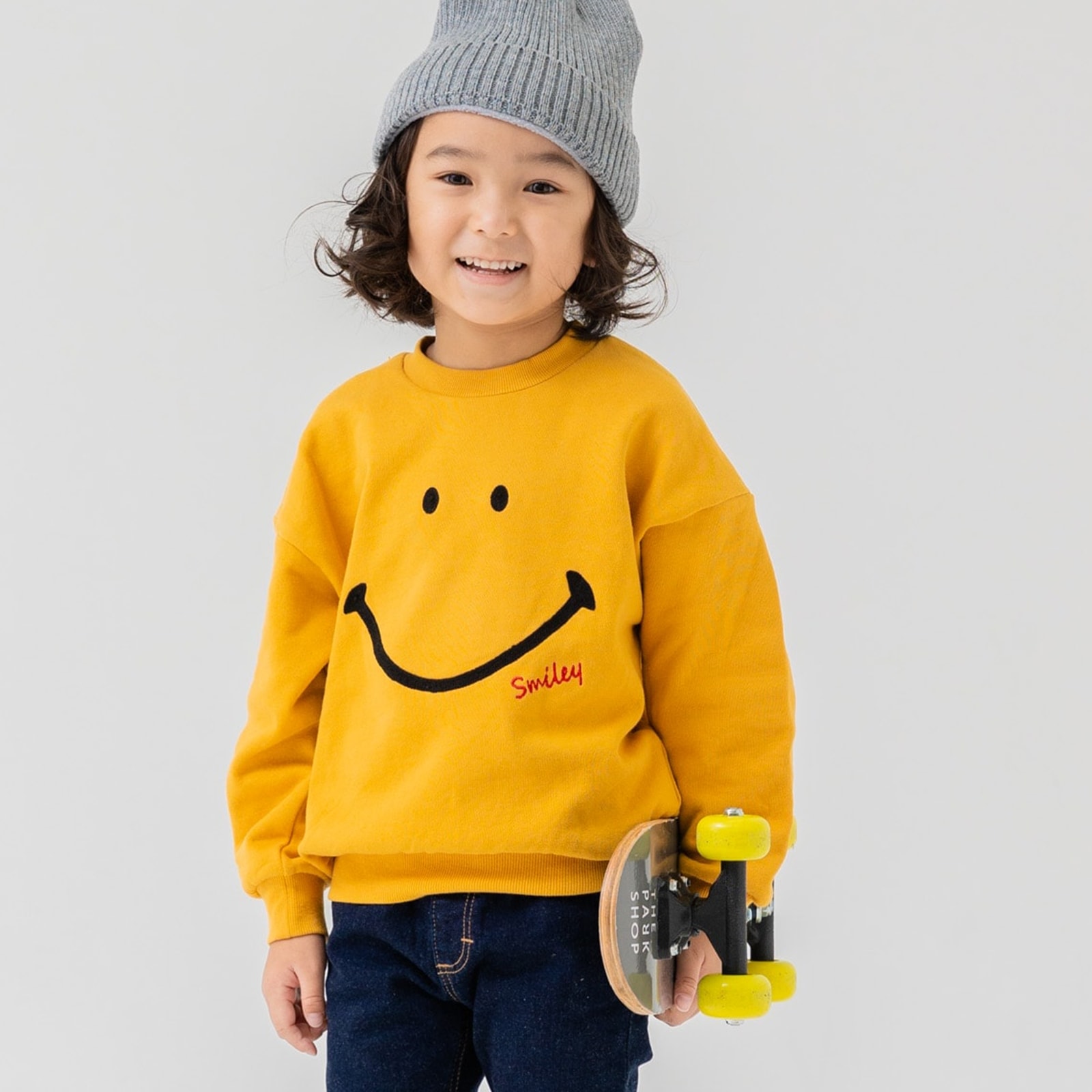 chil2 ネコポス送料無料 キッズ トレーナー スマイリー ベビー服 子供