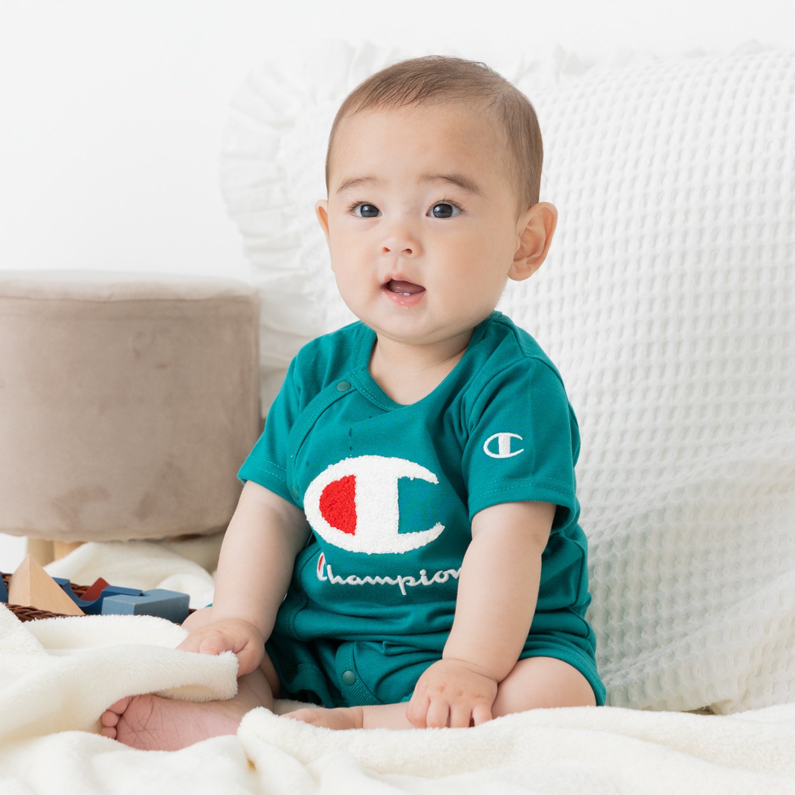 ロンパース・カバーオール Apolina 1-2Y Champion（チャンピオン） 半袖 カバーオール ロンパース ベビー服