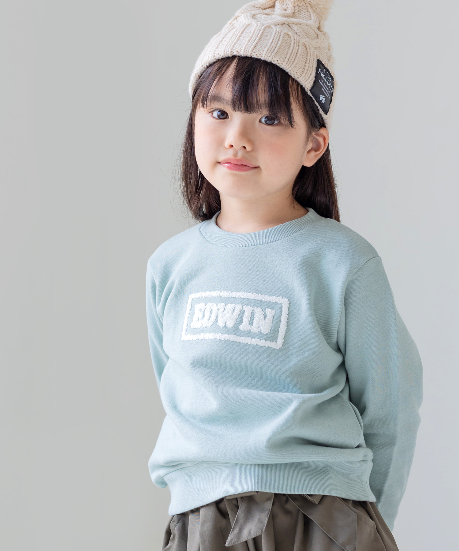 子供服 エドウィン トレーナー ベビー服 キッズ 男の子 女の子 スウェット 裏毛 サガラ刺繍 綿100% トップス EDWIN 秋 80 90  100 110 120 130cm [M便 1/1] :65221581:chil2 - 通販 - Yahoo!ショッピング