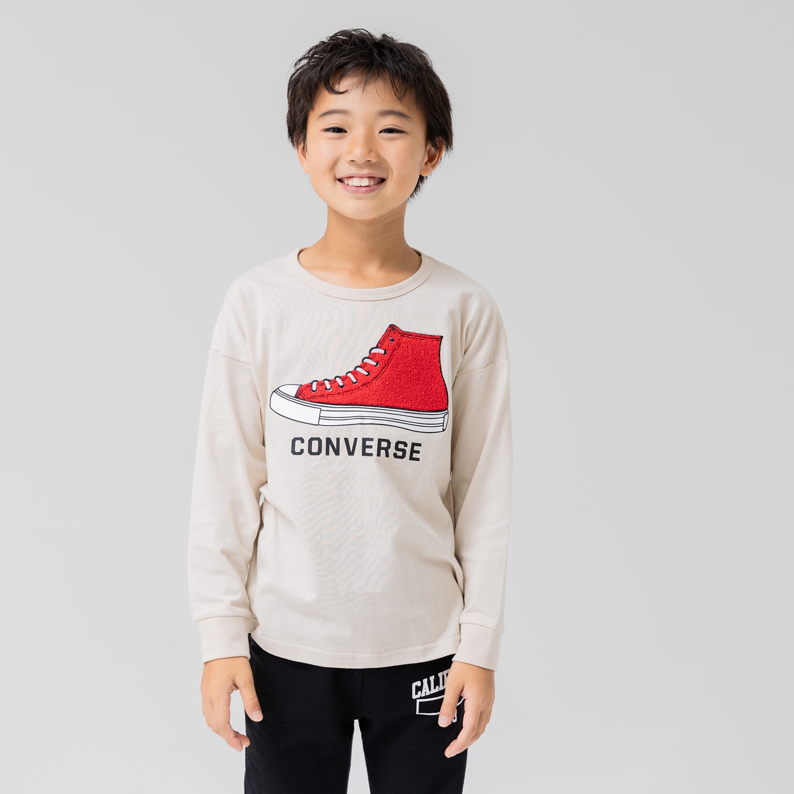 CONVERSE（コンバース） ネコポス送料無料 在庫処分 キッズ 長袖 ロンT 