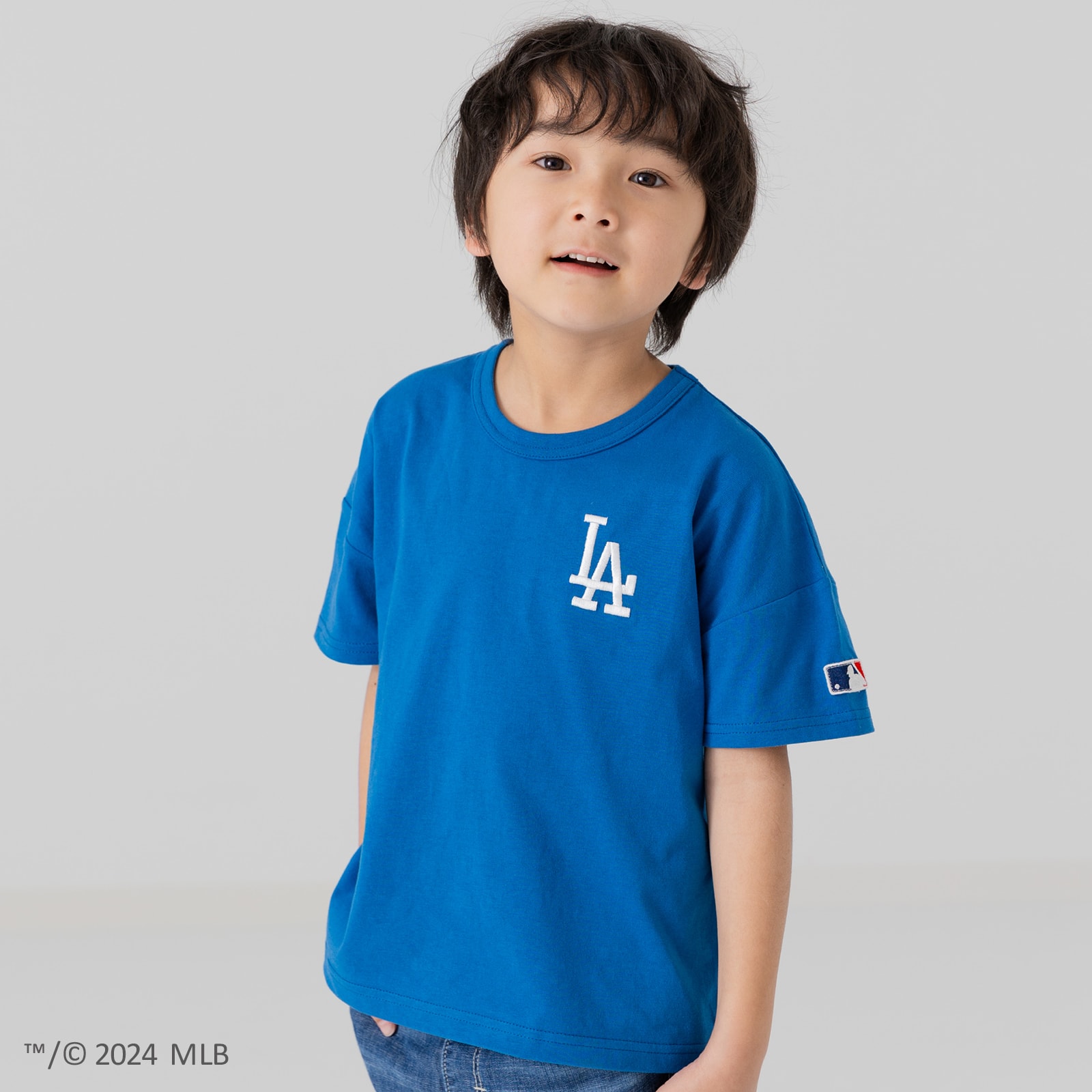 キッズ Tシャツ 半袖 ベビー服 子供服 男の子 女の子 ロゴ MLB 刺繍 ヤンキース ドジャース...