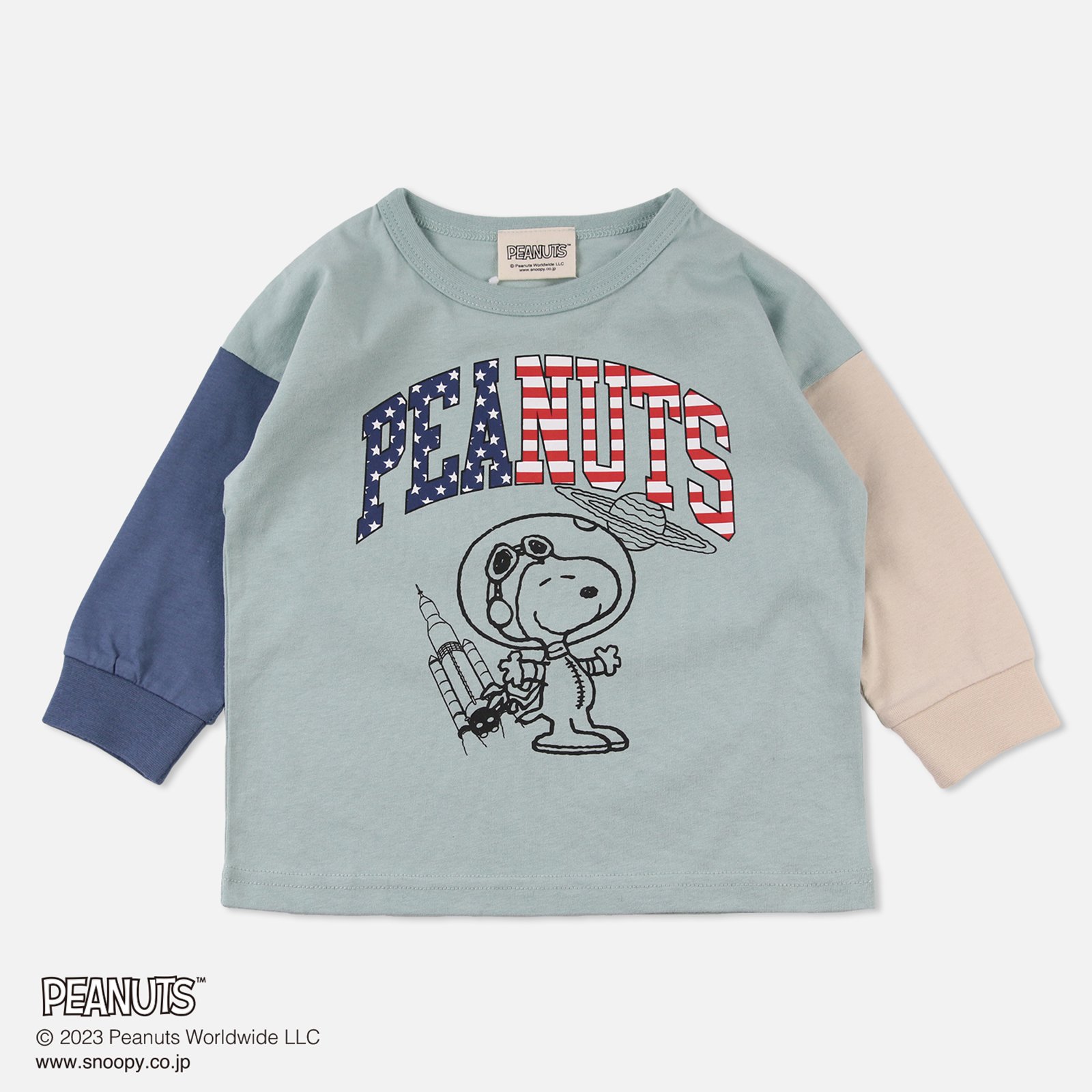 子供服 キッズ 長袖 Tシャツ ピーナッツ ベビー服 スヌーピー 男の子 女の子 ロンT 綿100％ トップス PEANUTS 秋 80 90 100  110 120 130 140cm [M便 1/2]