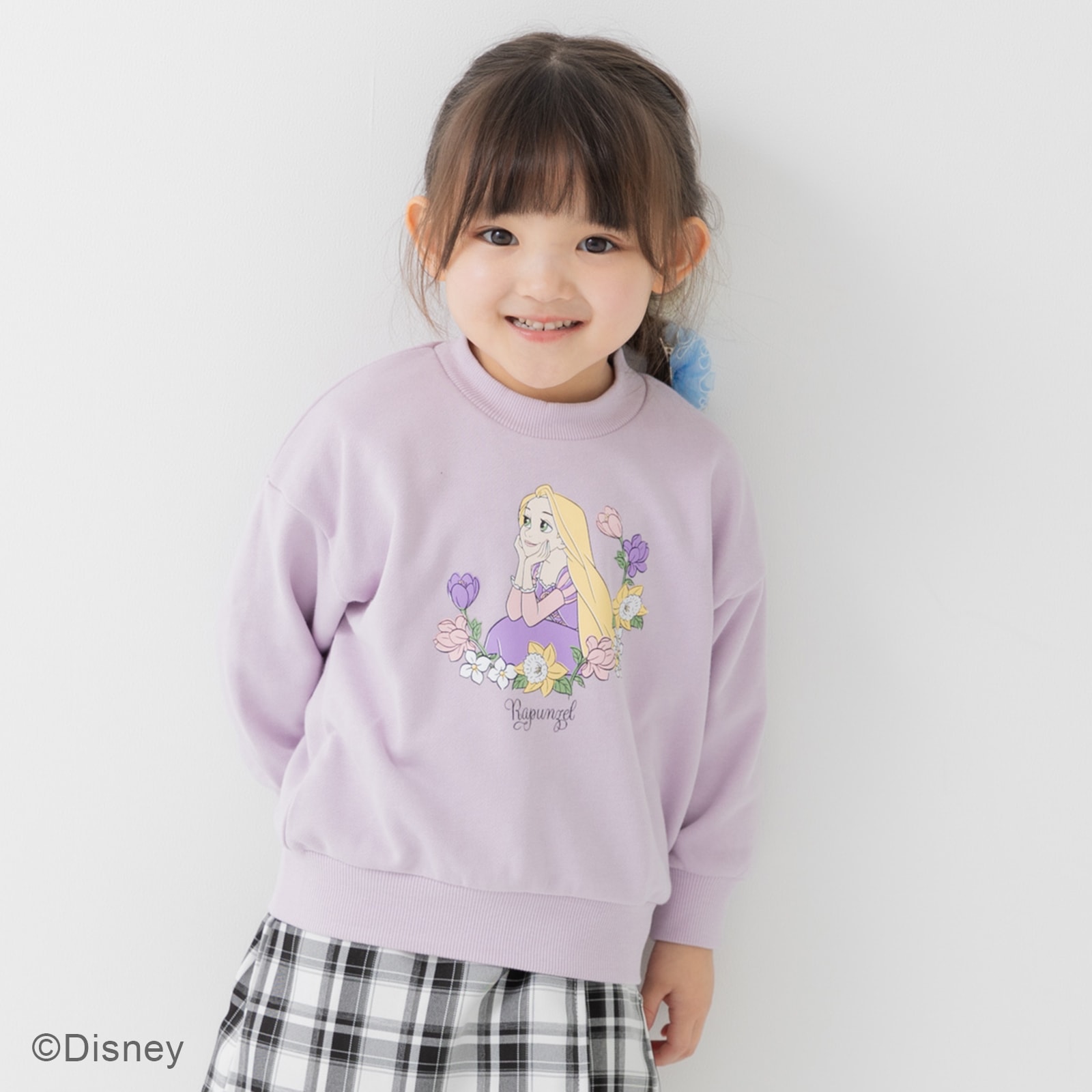 キッズ ディズニー ラプンツェル トレーナー ベビー服 子供服 長袖 スウェット 女の子 裏毛 Disney 秋 80 90 100 110 120  130 140cm [M便 1/1]