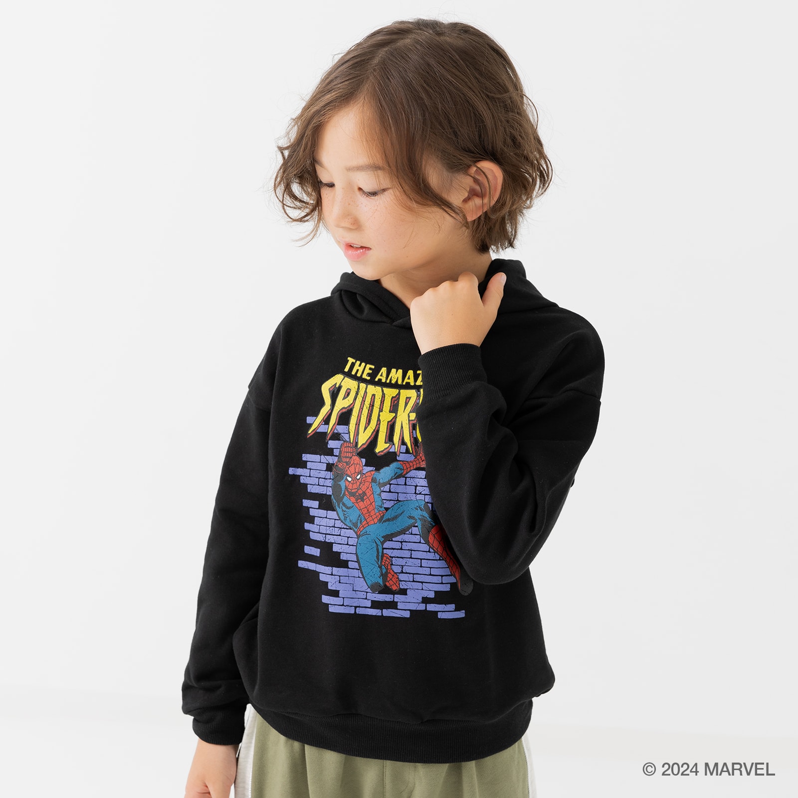 MARVEL（マーベル） キッズ パーカー 子供服 長袖 フーディー 裏毛