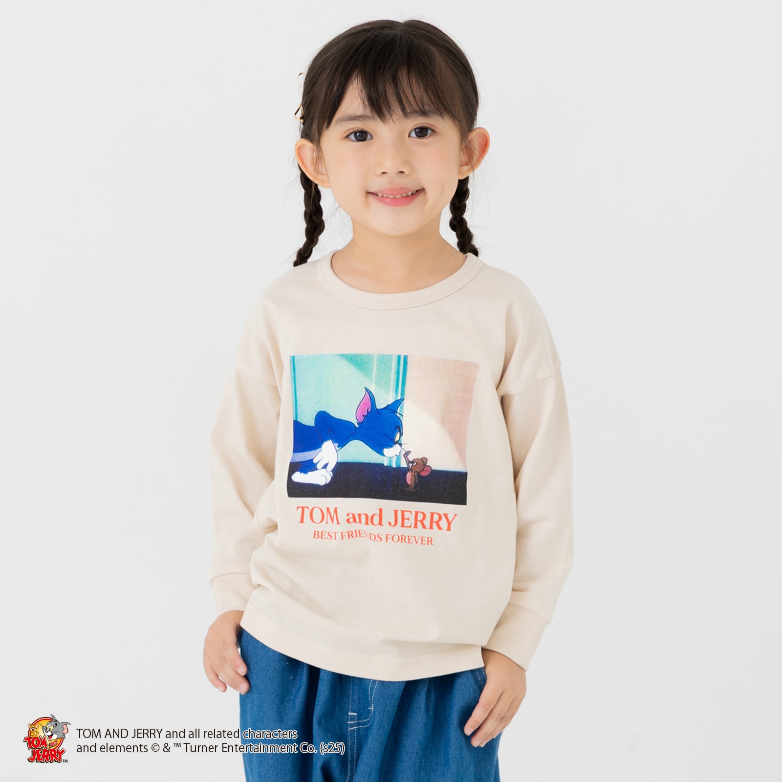 chil2 在庫処分 トムとジェリー キッズ 長袖 Tシャツ べビー服 子供服