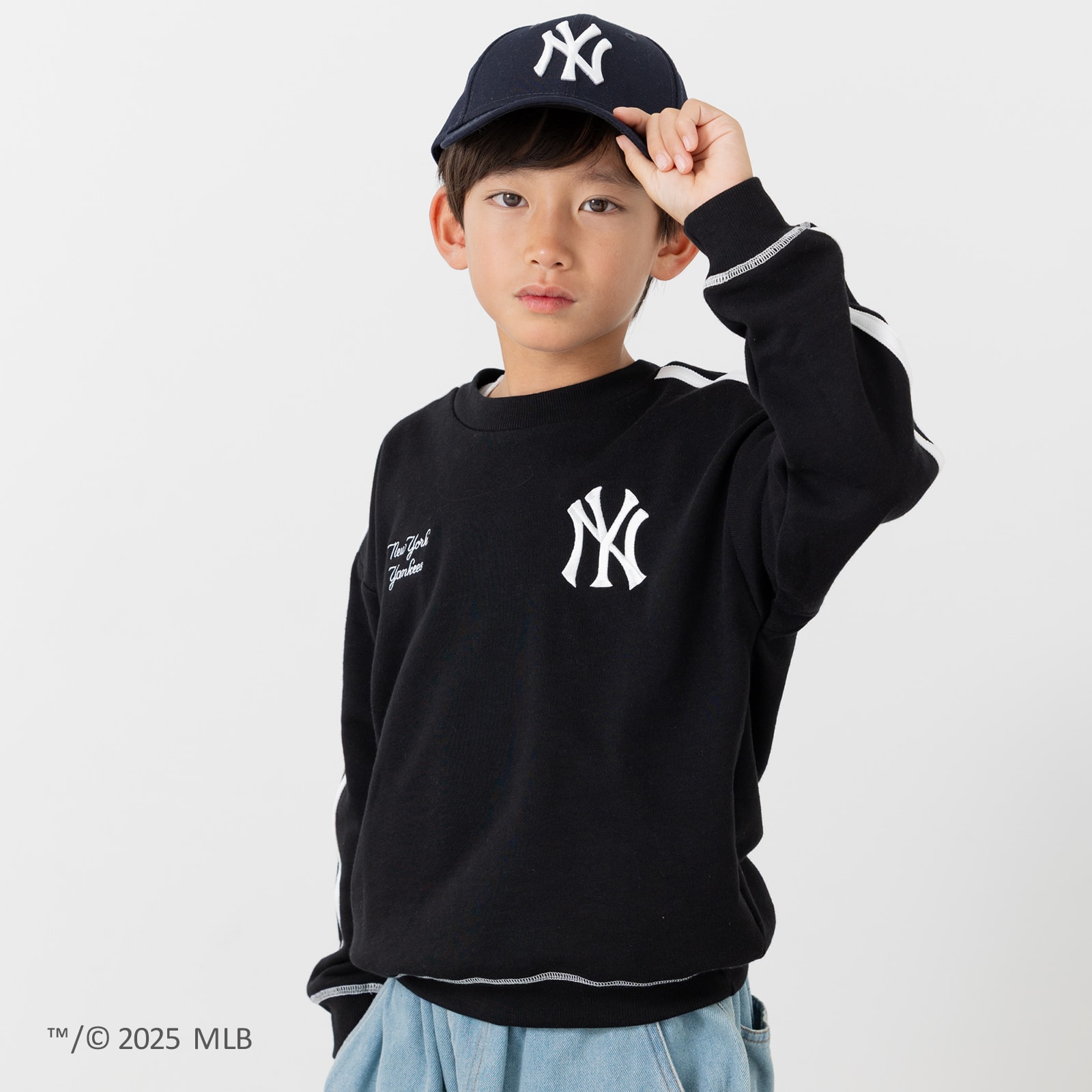 MLB キッズ 子供服 トレーナー スウェット 男の子 ロゴ 刺繍 メジャーリーグ ドジャース ヤンキース パドレス ライン 100 110 120 130 140 150 160cm | MLB | 02