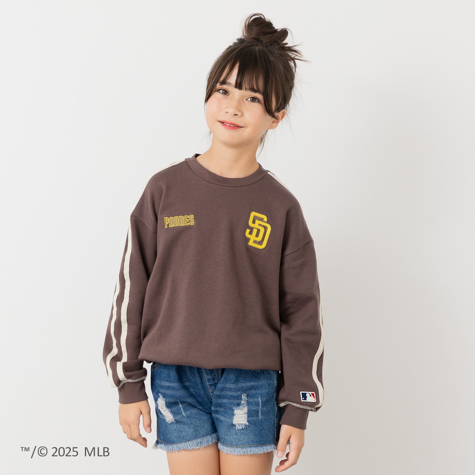 MLB キッズ 子供服 トレーナー スウェット 男の子 ロゴ 刺繍 メジャーリーグ ドジャース ヤンキース パドレス ライン 100 110 120 130 140 150 160cm | MLB | 03